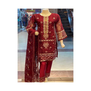 Fancy Collection Vestidos de mujer pakistaníes para ropa de boda Bordado Traje de lujo de 3 piezas embalaje Premium - Product Image 2