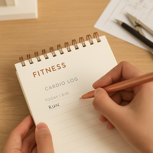 LABON A5 verticale Fitness Planner copertura a blocchi geometrica lamina d'oro rosa e doppio filo rilegatura diario di allenamento per obiettivi quotidiani - Product Image 5