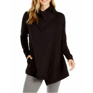 Ideology Giacca da donna X-Small con chiusura a scatto, modello avvolgente, colore nero - Product Image 1