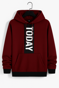 Best Quality 100% Cotton Adult <b>Hoodies</b> Winter New Design Knitted Adult <b>Plain</b> Men's Wear Anti-Shrink Hoodie for Sale - Product Image 6