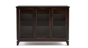 Meuble de rangement de salon salle à manger de luxe rangement antique 3 portes buffet en bois de récupération - Product Image 6