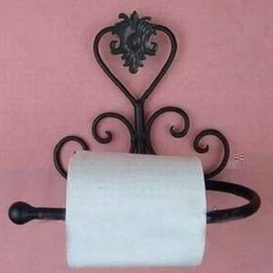 Porte-papier toilette en fer au design compact pour les murs de petites salles de bain, améliorant le rangement sans désordre - Product Image 2