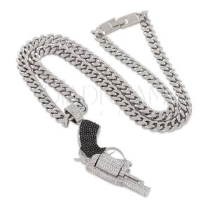 Collier en argent sterling 925 de créateur unique avec pendentif en diamant Moissanite noir et blanc pour les fêtes Collier à chaînes fines - Product Image 3