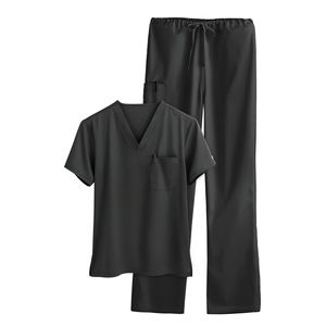 Conjuntos de uniforme para mujer, Top elástico con cuello en V, pantalón para correr con cintura elástica, uniforme médico de enfermería, conjunto de fregado personalizable al por mayor - Product Image 5