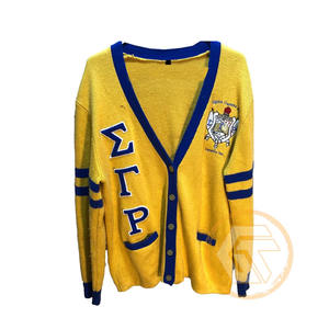 Customized Sigma Gamma Rho Acrylic Embroidered Appliques Button Front Winter Sorority High Quality Greek <b>Cardigan</b> <b>Women</b> Casual - Product Image 6