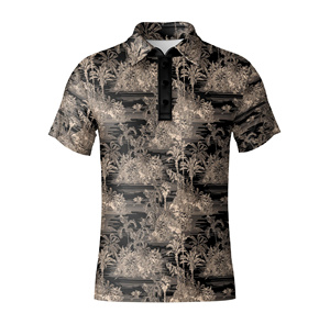 Polo de golf pour hommes, fabricant de vêtements de sport légers en polyester et spandex évacuant l'humidité - Product Image 4