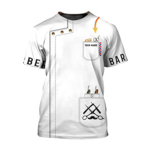 Uniforme de barbier confortable en coton Design doux pour la peau pour les tâches quotidiennes de coiffure - Product Image 6