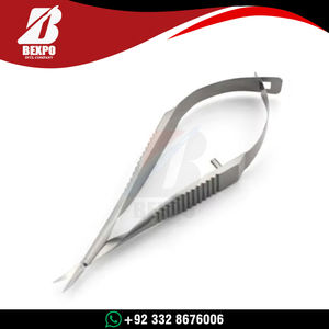 Tijeras de Capsulotomía Vannas, Puntas Rectas y Curvas Afiladas, Acero Inoxidable Reutilizable, Herramienta Quirúrgica Oftálmica y Neuroquirúrgica para Microdisección - Product Image 2