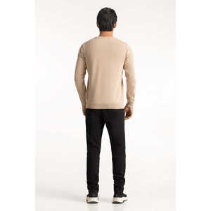 Suéter Vintage de Cuello Redondo con Logotipo Bordado, Patrón Jacquard Intarsia Cálido, Tejido para Otoño/Invierno - Product Image 1