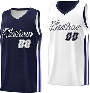Ensemble de maillot de basket-ball réversible personnalisé respirant et imprimé pour votre propre équipe homme vêtements pour vêtements de basket-ball - Product Image 3