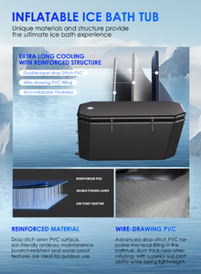 Jdpump Thérapie par le froid Bain thermal à glace <span class=keywords><strong>gonflable</strong></span> Facilitateur de récupération efficace Régulation du métabolisme Soulagement de l'inflammation musculaire - Product Image 2