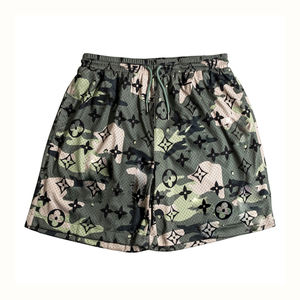 Pantalones cortos de malla para hombre informales sublimados personalizados, pantalones cortos de malla con estampado completo OEM, tamaño personalizado disponible - Product Image 3