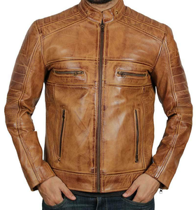 Chaqueta de Cuero Vacuno Genuino para Hombre, Diseño Profesional, Nueva Moda 2026, Transpirable, de Secado Rápido, Estilo Urbano, con Apliques, para Invierno - Product Image 3