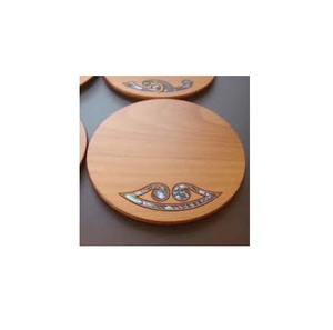 Dessous de verre en bois réutilisable spécialement conçu à bas prix pour la décoration de table dans le restaurant de bar de fête de mariage - Product Image 2