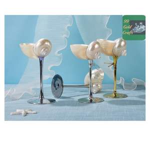 ถ้วยใส่เครื่องดื่มเปลือกหอยสไตล์เวียดนามที่ไม่เหมือนใครแก้วไวน์หอยสังข์ทำด้วยมือสุดสร้างสรรค์สำหรับการตกแต่งงานปาร์ตี้ที่หรูหรา - Product Image 1