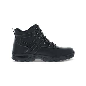 Stivali da Trekking Vintage in Ecopelle per Uomo, Scarpe Outdoor Impermeabili Comode con Soletta in Rete, Nere, Taglia 12M - Product Image 1