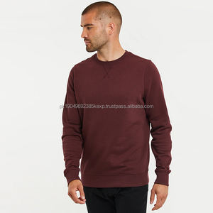 Sweat-shirt à col rond 100% coton de qualité supérieure pour homme Taille unisexe Poignets côtelés Ourlet solide OEM Hiver Marine - Product Image 6