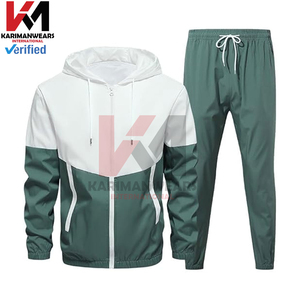 Retro 80s 90s Color Block Tracksuit Costume Set Women <b>Men</b> Vintage Windbreaker Outfit Long Sleeve <b>Zip</b>-Up Jacket Matching Pants - Product Image 2