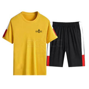 Servicio OEM Conjunto de camiseta y pantalones cortos de verano para hombres Conjunto de camiseta y pantalones cortos de algodón para hombres - Product Image 6