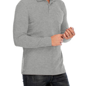 100% algodón largo, manga corta, antiarrugas, camisetas de hombre Polo Formal diseño personalizado Polo para hombre - Product Image 3