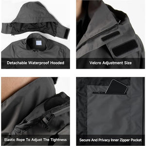 Chaqueta cortavientos de lluvia larga para hombre Premium 2025, moda deportiva de alta calidad, diseño impermeable a la moda para hombres - Product Image 5