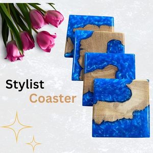 Durable Stylish Jute Coaster <b>Epoxy</b> Wood <b>Table</b> Mats Pads Woven Elegant <b>Table</b> Protection Decoration Family Gatherings Parties - Product Image 3