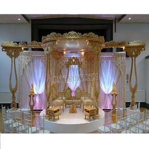 Mandap en bois élégant pour mariage, tendance, pour mariage traditionnel, installation de mandap époustouflante pour mariage aux États-Unis - Product Image 1