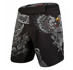 กางเกงชกมวยสำหรับผู้ใหญ่แบบยูนิเซ็กซ์ ยอดนิยมสูง พิมพ์ลายแบบ Sublimation Transfer แห้งเร็ว ระบายอากาศได้ดี ยืดหยุ่นด้านหน้า ราคาขายส่ง - Product Image 1