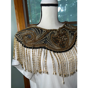 Capa de cuentas ligera para damas elegante vestido de fiesta de noche antiestático con bordado de perlas vestido de Club drapeado con gracia - Product Image 5