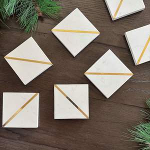 Posavasos de madera y resina epoxi de excelente diseño con posavasos asequibles para bebidas para mesa de comedor hogar restaurante y Hotel - Product Image 3