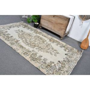 พรมตุรกีวินเทจ ขนาด 4.6 x 8.2 ฟุต ทำมือ สีเบจ ขนสัตว์  ฐานยางลาเท็กซ์ รูปทรงสี่เหลี่ยมผืนผ้า ขนปุย  เป็นมิตรกับสิ่งแวดล้อม ขนปานกลาง ลายปะติดปะต่อ - Product Image 5