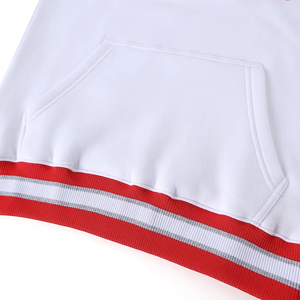 Sudadera de Cuello Redondo con Bolsillo y Estampado Chenille Blanco de Invierno Unisex de Alta Calidad, con Logotipo Frontal Grande Personalizado, Lavado Ácido Universitario - Product Image 5