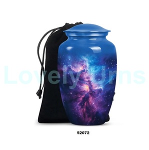 Best Selling Black Aluminium Galaxy Cremation Adult <b>Urn</b> for Human Ashes Decorative <b>Large</b> Funeral <b>Urn</b> With Free Velvet Bag - Product Image 4