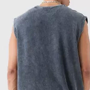 Débardeur sans manches de haute qualité, délavé à l'acide, délavé, vintage, pour hommes, débardeur de sport, de gym, de fitness, d'entraînement - Product Image 4