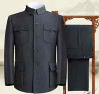 Costume Zhongshan respirant, imperméable et coupe-vent pour adultes, taille plus, deux pièces, printemps-automne
