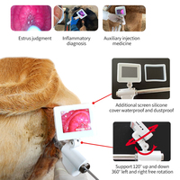Pistolet d'insémination artificielle visuel amélioré pour bovins avec écran rotatif HD et guide visuel du col de l'utérus pour débutants en insémination artificielle