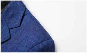 Trajes de Hombre, Corte Entallado, Traje de <span class=keywords><strong>2</strong></span> Piezas, Traje de Hombre de <span class=keywords><strong>3</strong></span> Piezas, Blazer para Boda, Graduación, Chaqueta Cruzada, Conjunto de Pantalones - Product Image 4