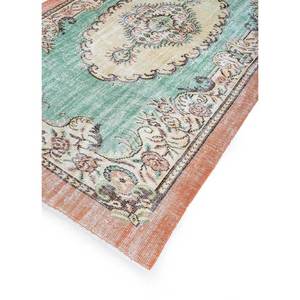 Tapis en laine vintage 9x12 noué à la main, motifs abstraits rectangulaires en puzzle rouge-orange pour entrée et couloir - Pae-3307 - Product Image 2