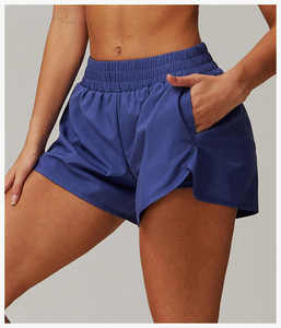 Pocket Nude Instant Dry Yoga Shorts Hip Lift Shorts Running Fitness Yoga Pants - Product Image 1
