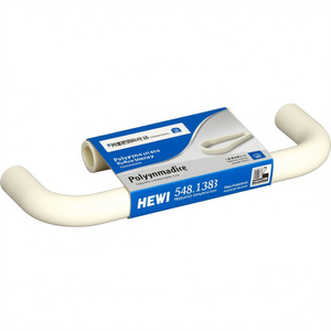 HEWI 548.138B Polyamide 99 Pure White Matt 128 mm Diameter 10 mm Thick Furniture Handle <b>Shelf</b> Grip Liners - Product Image 3