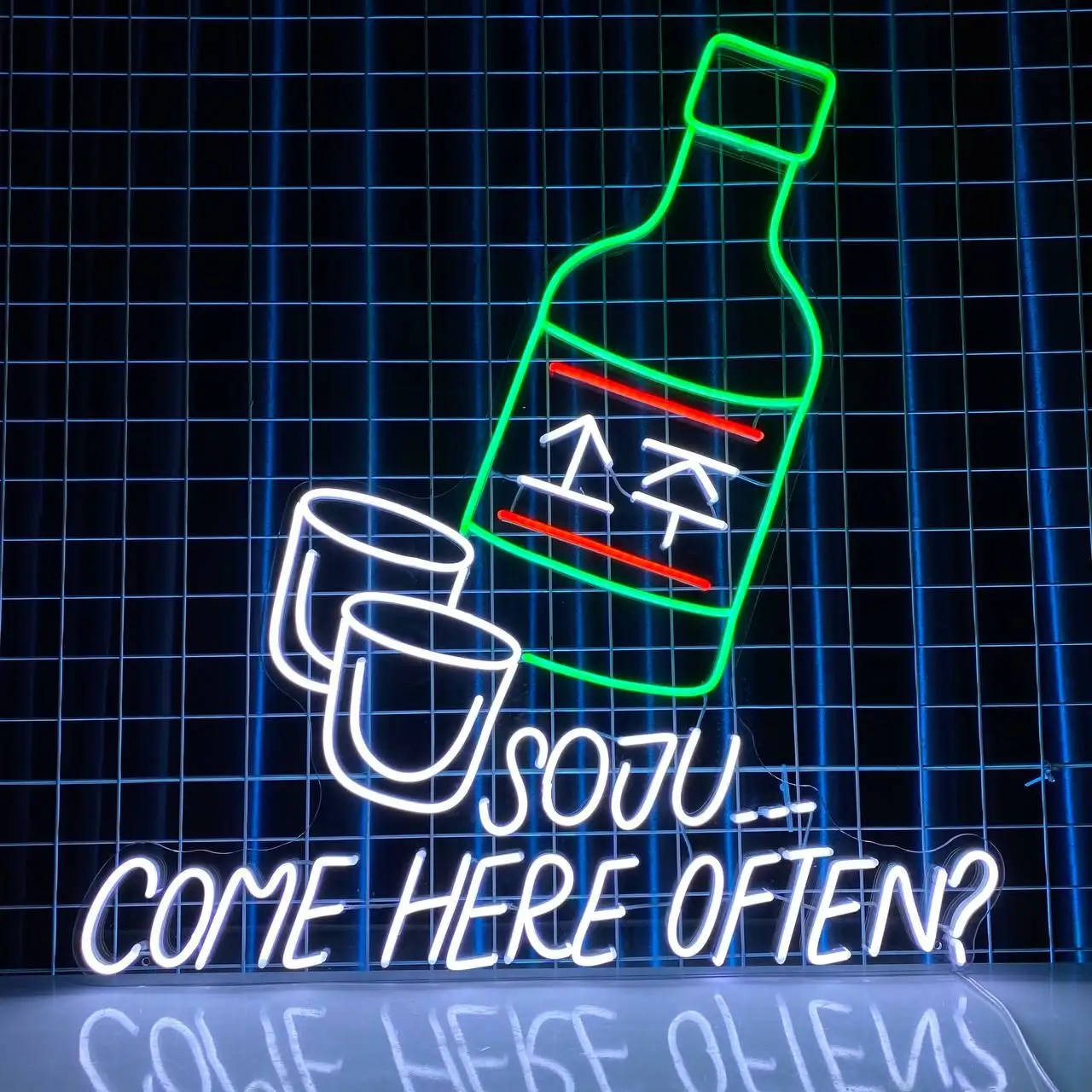 SoJu buraya gel genellikle şişe Neon burcu kore restoran LED kore Pub bira işaretleri