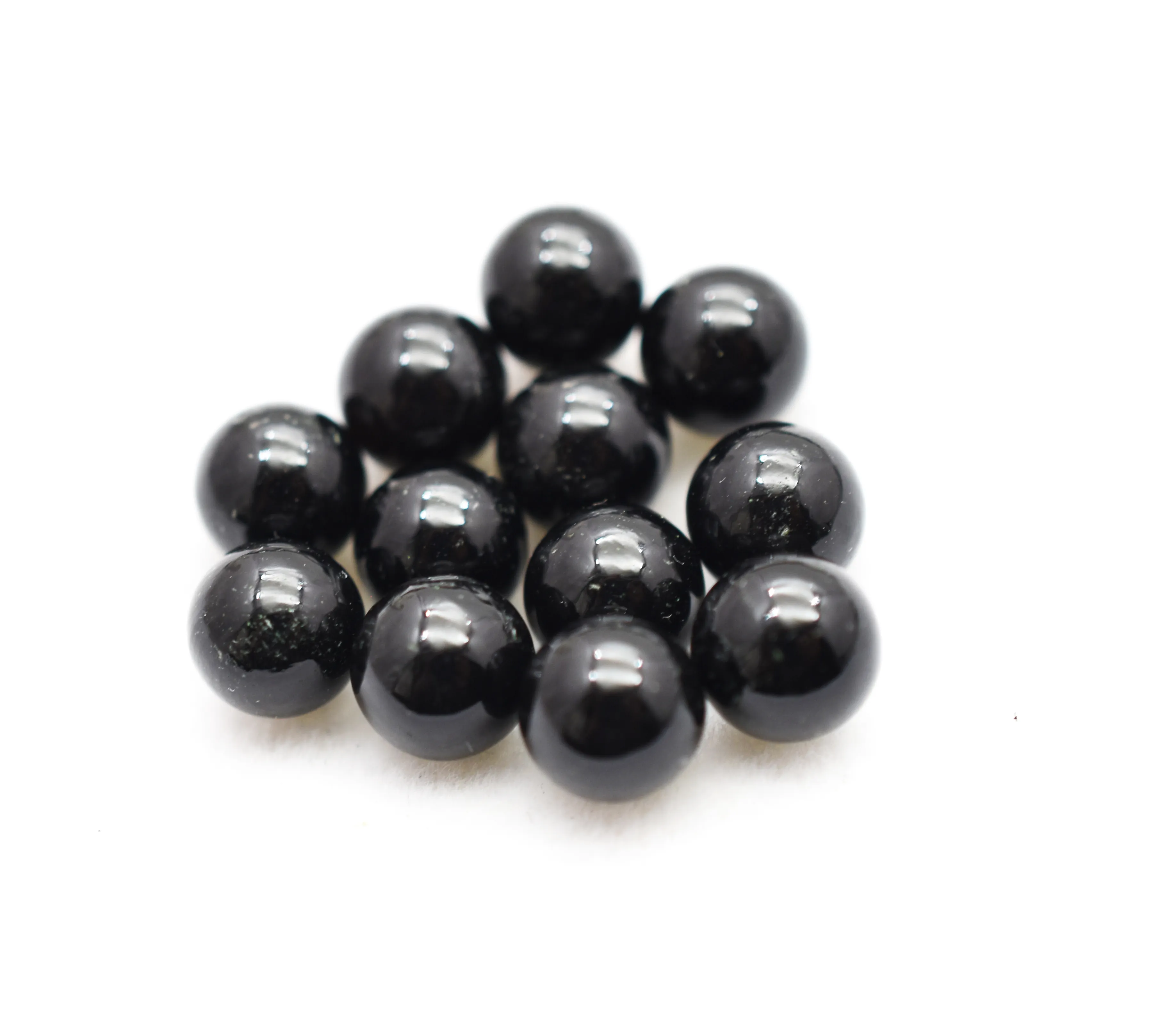 Natürliche schwarze Onyx-Rundperlen 6 mm Perlensträhnen schwarze Achat-Runde lose Perlen für Schmuckherstellung Diamant-Schmuckapplikationen