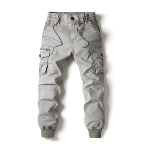 Pantalon cargo décontracté pour homme MONO RIDERS, multi-poches, coupe droite ample, pantalon de sport d'extérieur, respirant, toile 100% polyester plissée - Product Image 4