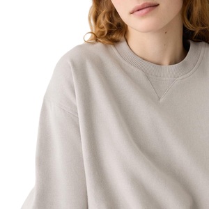 Long <b>Sleeve</b> <b>Short</b> Length Winter Crop Top Women's Casual Eco-Friendly 100% Cotton Soft Warm Drop Shoulder Pullover <b>Sweatshirt</b> - Product Image 4