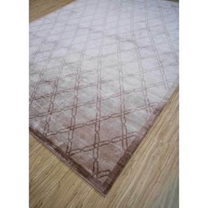พรมไหมไผ่ถักมือสีเบจและสีน้ำตาลลายดอกอาซาเลีย หนา 10 มม. รูปทรงสี่เหลี่ยมผืนผ้า ลายจิ๊กซอว์ สำหรับห้องนั่งเล่นในบ้าน รุ่น Aibs-3002 - Product Image 2