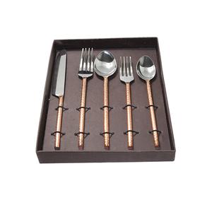 Juego de 5 cubiertos de acero inoxidable con cobre antiguo para Hotel, gran oferta, vajilla de Metal para el hogar a bajo precio - Product Image 1