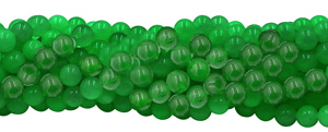 Cuentas de Jade Verde Natural de 10 a 12 mm, Forma Redonda Lisa, Hilo de Piedras Preciosas de 13 Pulgadas para la Fabricación de Joyas - Product Image 3