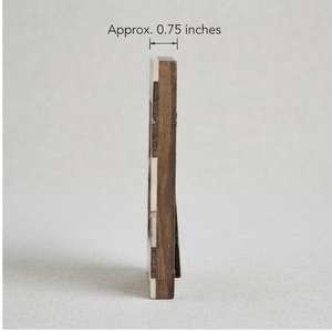 Cadre photo rectangulaire vertical en bois, style minimaliste, pour table, avec décoration en résine - Product Image 4