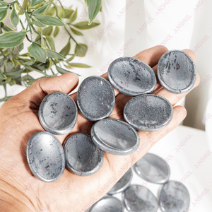 Wholesale Natural Healing Gemstone Handmade Eco-Friendly Feng Shui Religious Hematite <b>Worry</b> <b>Stones</b> Gift Decoration Europe Indian - Product Image 3