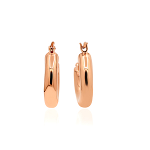 Memoria MJ0156 21X 20mm 925 Sterling <b>Silver</b> Tube Shape Yellow Gold Plated <b>Hoop</b> Earring Fashion Women Wholesale Snap Post Closure - Product Image 5